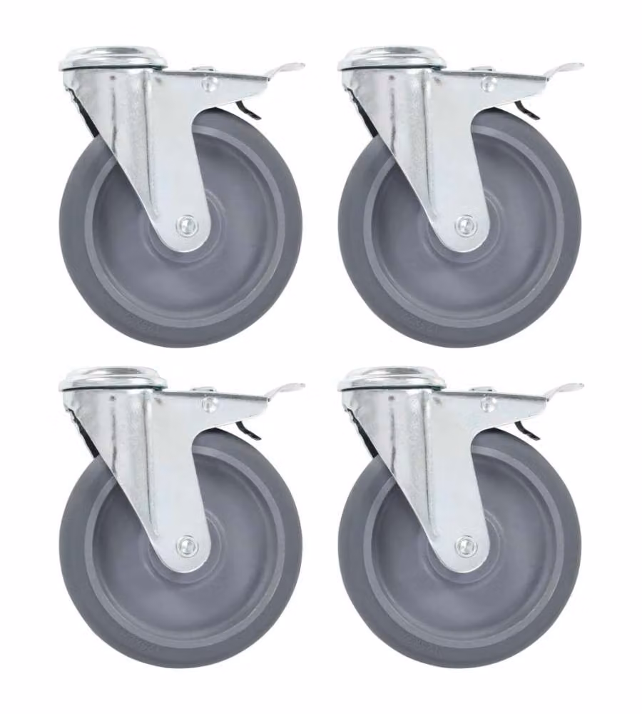Ruote Girevoli con Foro per Bullone 24 pz 125 mm 277879