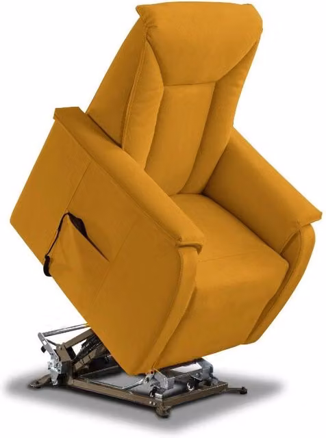 Poltrona Alzapersona Elettrica Baila GIORDANOSHOP in Microfibra Gialla con 2 Motori L: 82 cm, P: 108 cm, H: 84 cm – 1