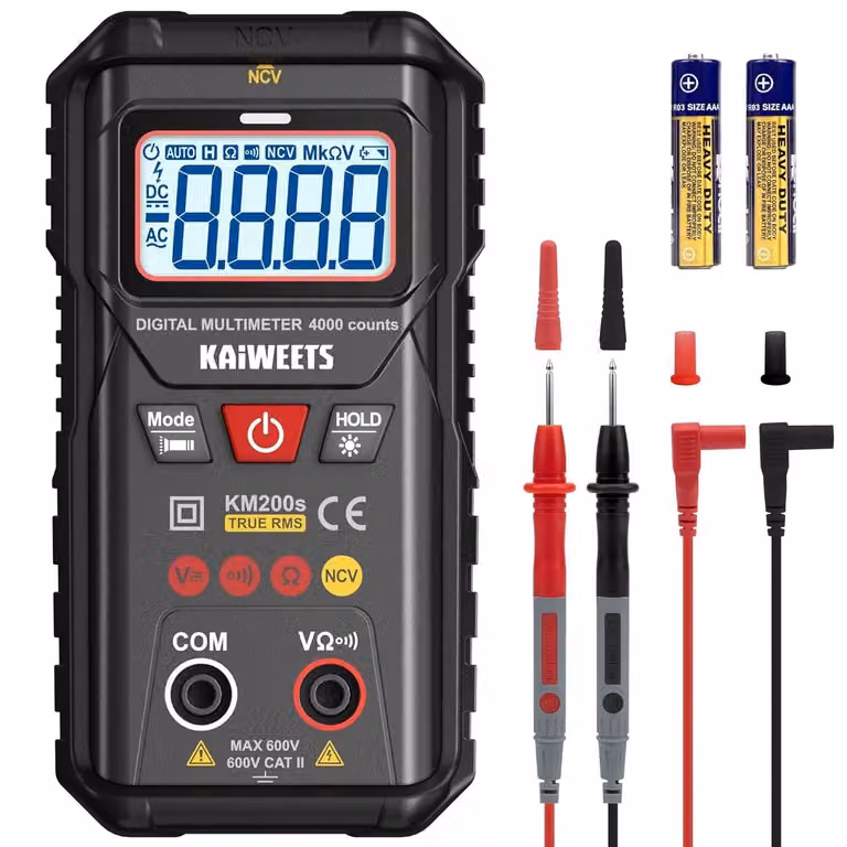 KAIWEETS KM200s Multimetro Digitale Tester Automatico Smart True RMS NCV