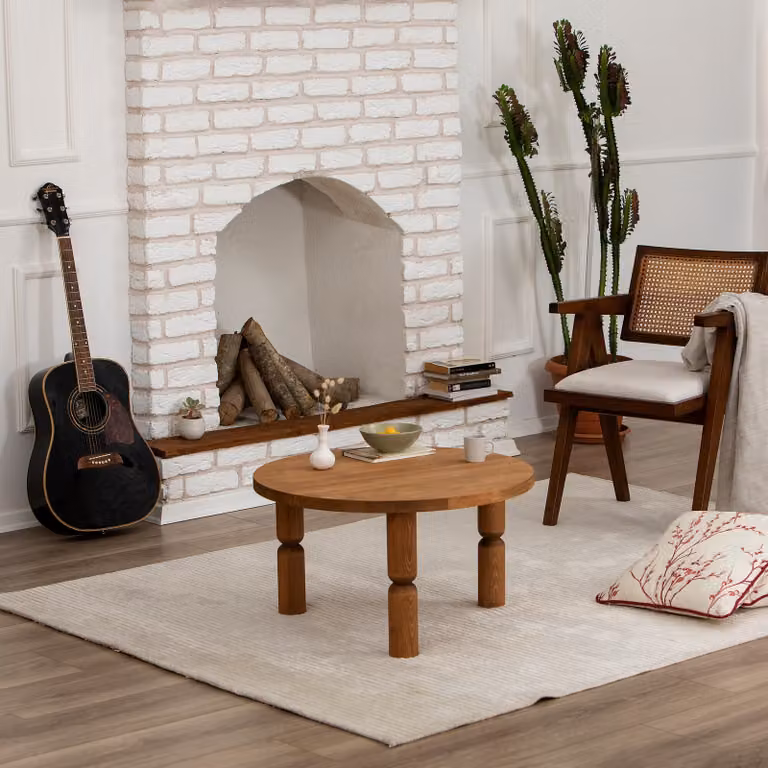 Skye Decor, Ida 70 - Chesnut, tavolino, 100% LEGNO MASSICCIO, castagno, 70 x 70 x 40 cm