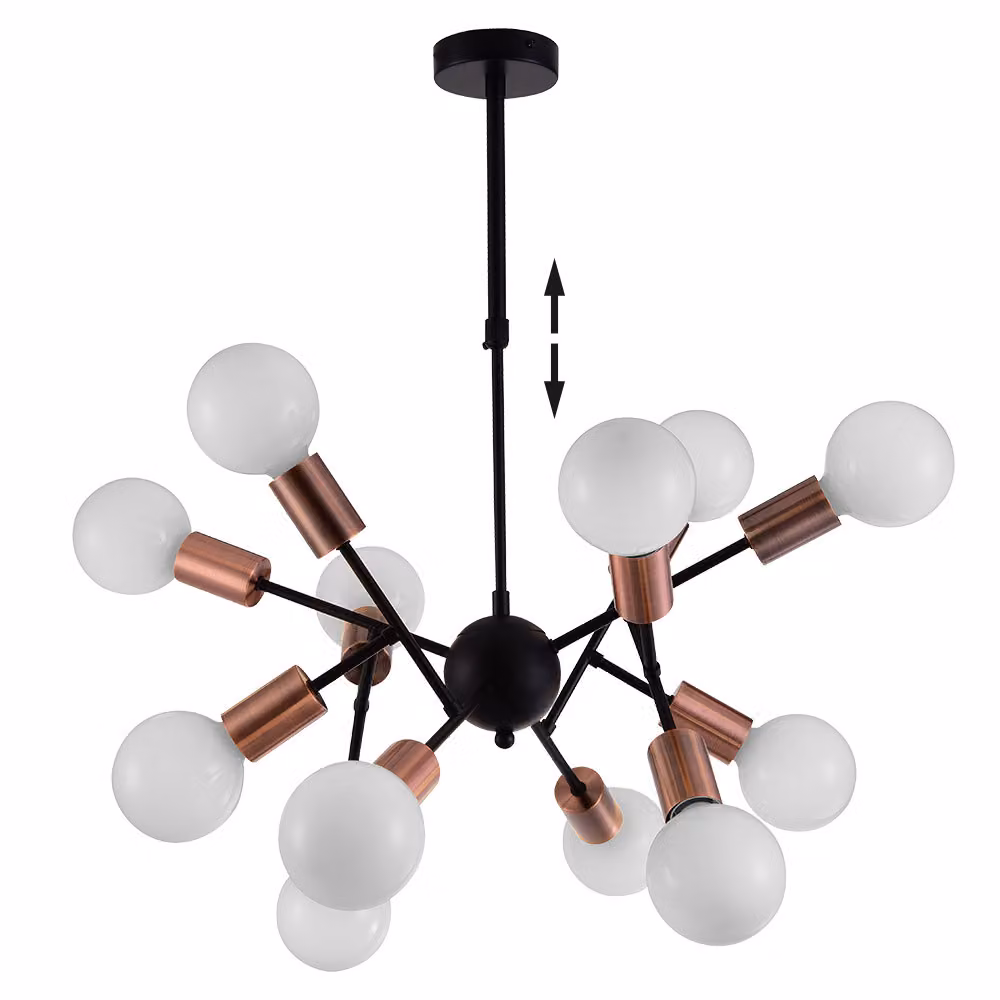 Lampada a sospensione BALL 12xE27/G95/40W metallo dimmerabile regolabile in altezza