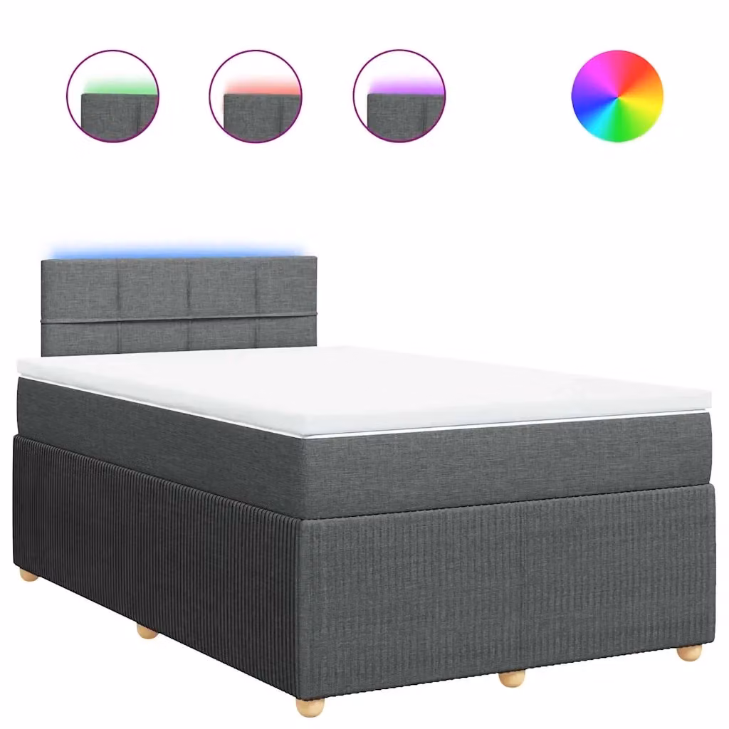 Letto Ibrido vidaXL con Materasso a Molle Insacchettate Grigio e Bianco L/P/H: 200 x 120 x 100,5 cm – 2