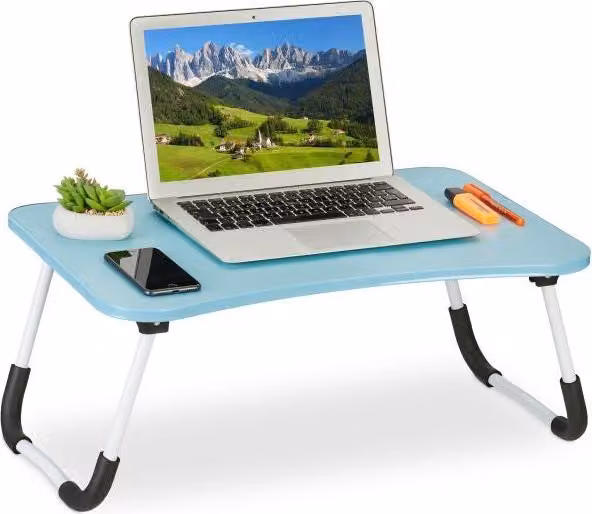 Tavolo per laptop azzurro