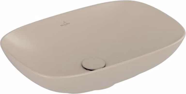 Villeroy & Boch Loop&Friends - Lavabo da appoggio, 560x380 mm, con sfioratore, CeramicPlus, Almond 4A4900AM