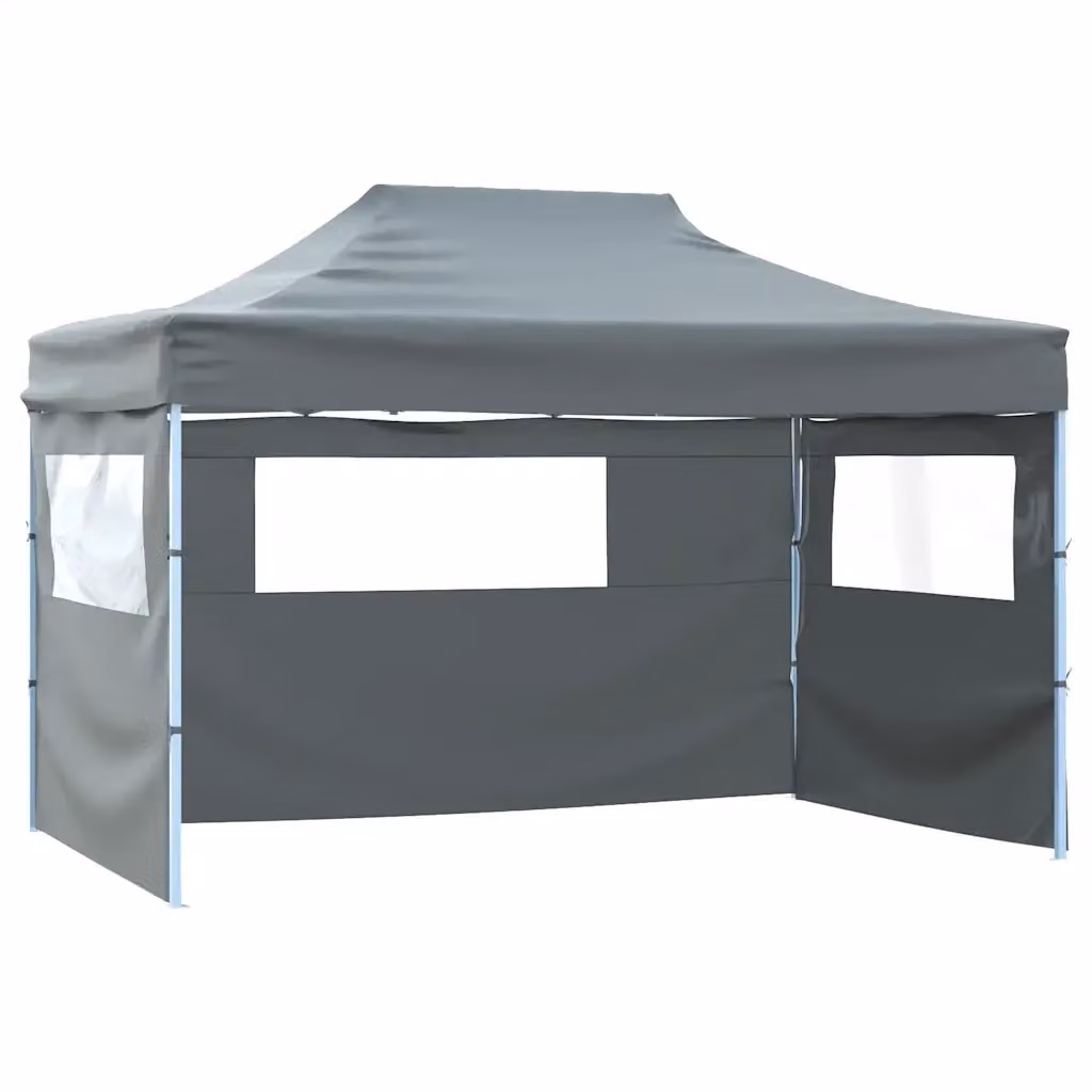 Tenda Pieghevole Pop-Up vidaXL con 4 Pareti Laterali Antracite L: 4,5 m, P: 3 m, H: 2,91 m – 2