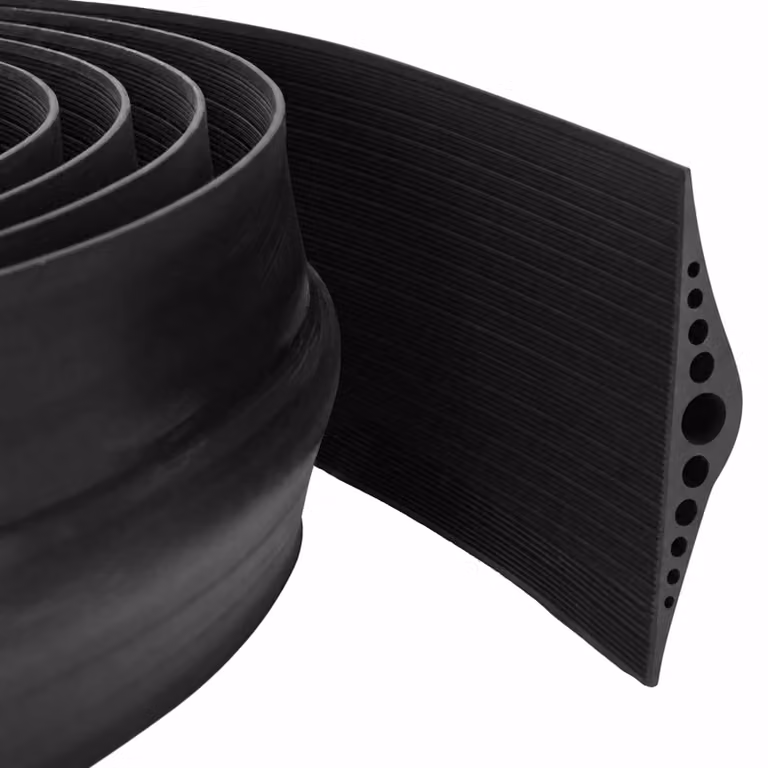 Guarnizione per fondo porta garage vidaXL in gomma EPDM nera impermeabile 12 m