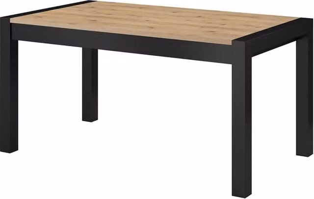 Tavolo estensibile 10 persone per sala da pranzo collezione TIVORA color quercia e nero.