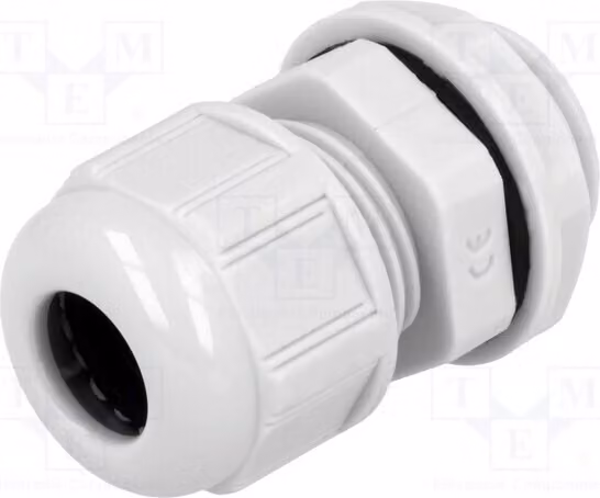 1 x Raccordo per cavo, conforme alla norma UL94V-2, codice prodotto 93600-0402, modello 7000.7831.7, materiale: grigio chiaro, grado di protezione IP68