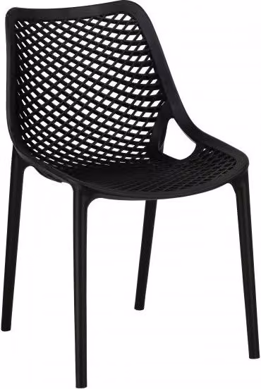 Set di 4 sedie design impilabili in polipropilene e fibra di vetro Mobili 2G colore antracite L: 50 cm, P: 60 cm, H: 82 cm – 1