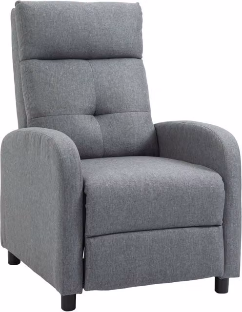 Poltrona relax reclinabile con poggiapiedi estraibile ¨C zephmum ¨C Grigio