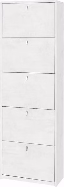 Scarpiera 5 Ante P29 Kit Ossido Bianco cm 63x29x190h - Sarmog