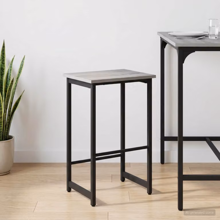 Sgabello da bar vidaXL Sonoma grigio L/P/H: 40 x 32 x 64 cm