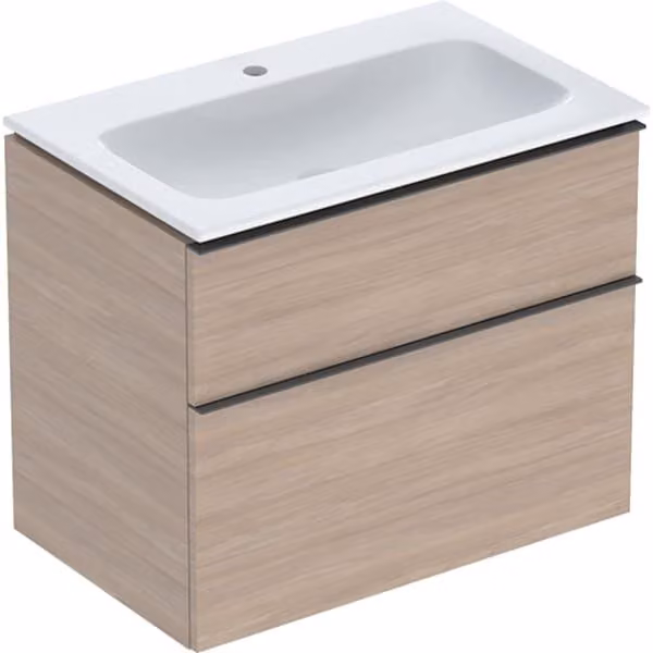 Geberit iCon Set lavabo pour meubles avec meuble sous-lavabo, 2 tiroirs, 75x63x48 cm, 502336, 502.336.JH.1, 502.336.JH.1