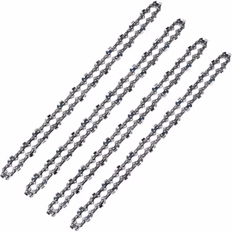 4 catene per motosega, lunghezza 35 cm, passo 3/8", spessore 1,3 mm, 52 maglie, catena a mezzalama per motoseghe