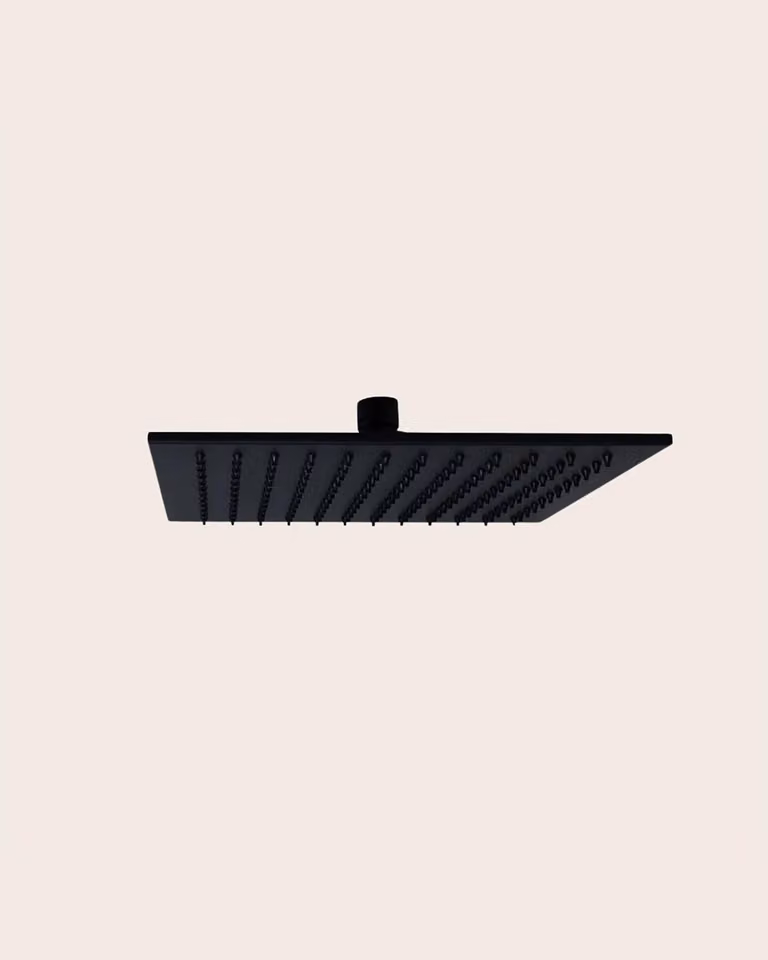 Soffione 25x25 doccia Smart quadro nero opaco