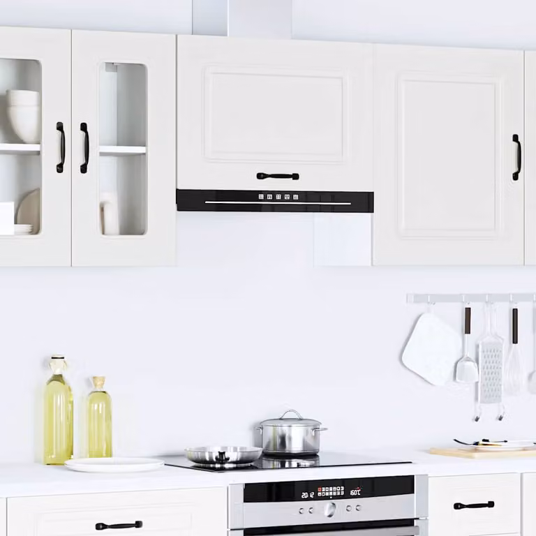 Pensile da cucina moderno vidaXL Kalmar bianco in legno e MDF con ante a battente L 60 cm x P 40 cm x H 31 cm