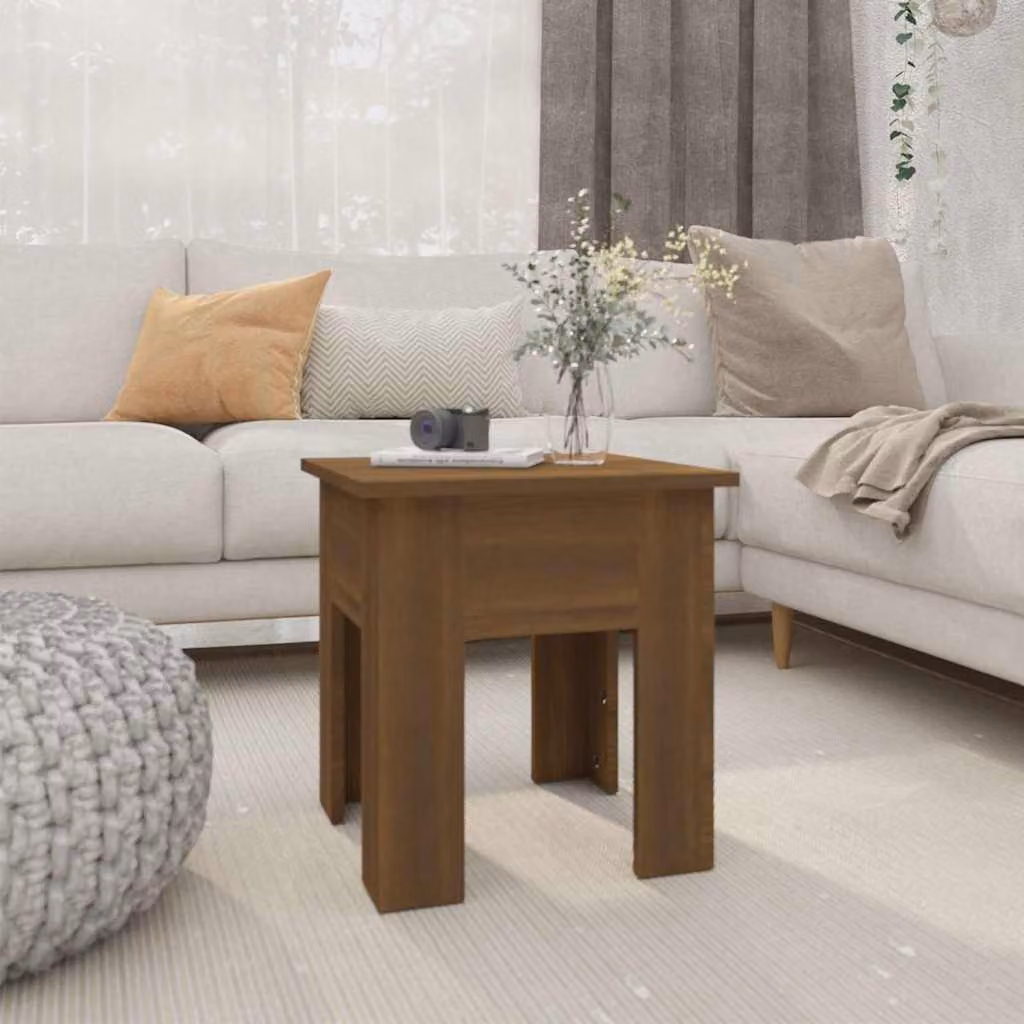 vidaXL Tavolino da Salotto Moderno in Rovere Marrone, L/P/H: 40 x 40 x 42 cm