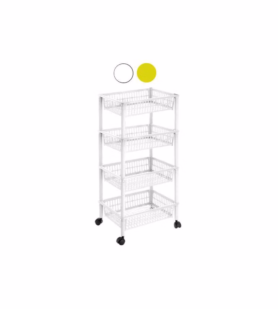 Carrello P.4 Mito Bianco Cm 40X29 H 91 Tontarelli