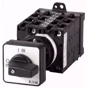 Commutatore a gradini Eaton, T3, 32 A, montaggio intermedio, 6 moduli, contatti: 12, 45°, con arresto, con posizione 0, 0-4, n. 15145 004275
