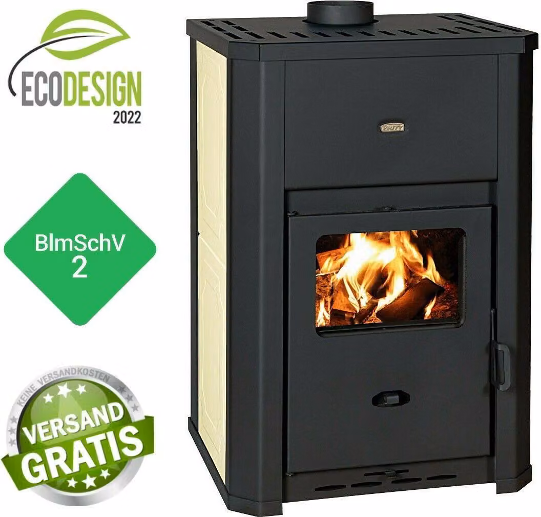 Prity WD W24 D – Stufa a legna ad acqua 24,3 kW, acciaio, Classe energetica A
