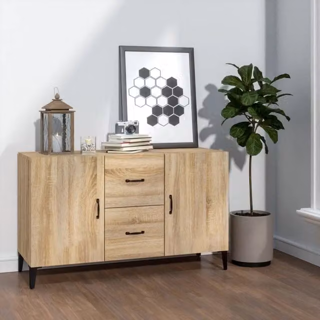 Credenza Buffet Armadio da Cucina Design Mania in Legno Rovere Sonoma Marrone L: 100 cm, P: 36 cm, H: 60 cm – 1