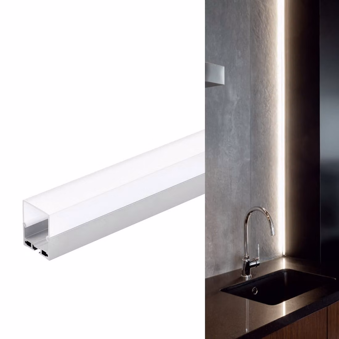 EGLO 99006, Profilo, soffitto/parete, alluminio, bianco, alluminio, 35 mm, 45 mm
