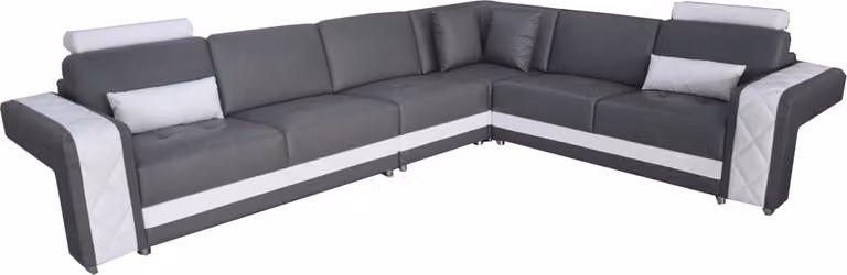 Ledersofa mit USB Wohnlandschaft Eck Garnitur Design Modern Sofa L-Form L6010B