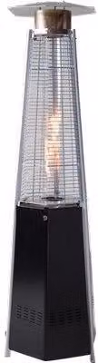 Stufa Gas GPL Piramide Esagonale con Ruote Domus Nero Kw 5 x 12 cm 48X48