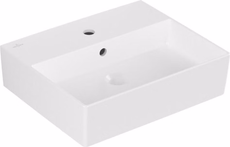 Villeroy & Boch Memento 2.0 lavabo mural, 1 trou pour robinet, avec trop-plein, non poncé, 500x420mm, 4A2250RW, 4A2250RW