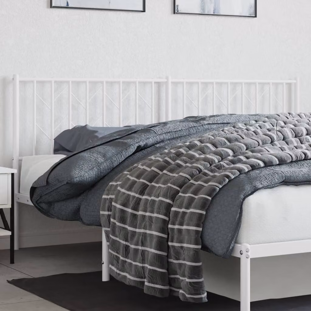 Testiera di ricambio in metallo vidaXL colore bianco per letto 180x200 cm
