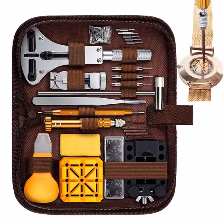 Set di strumenti per la riparazione di orologi, composto da 149 elementi
