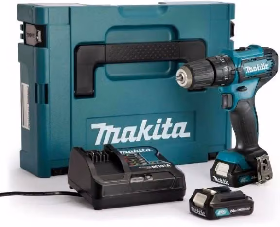 Avvitatore a batteria Makita 12V DF333DSAJ con 2 batterie da 2.0 Ah e caricatore, coppia 30 Nm