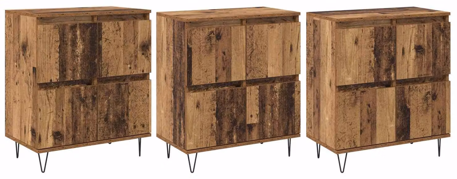 Sideboards 3 pcs Legno vecchio