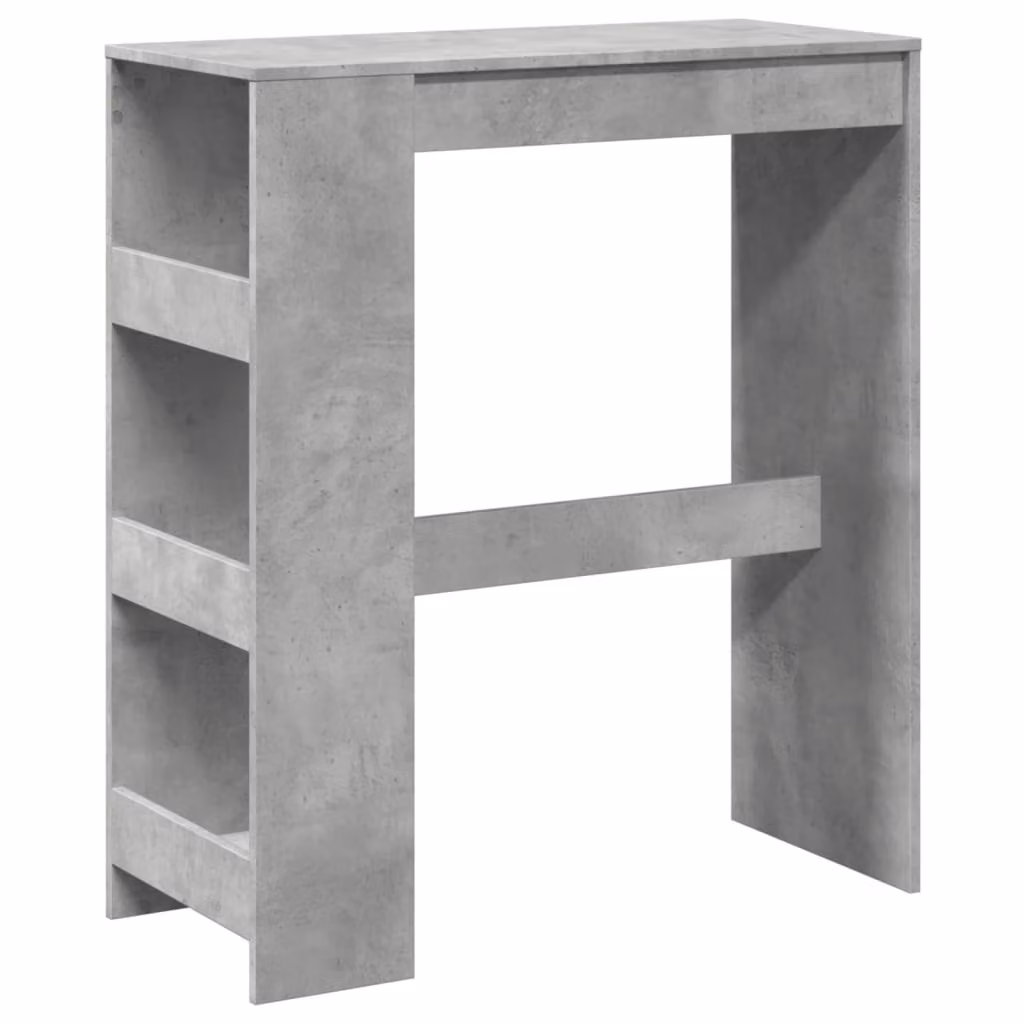 Tavolo Bar con Rastrelliera Grigio 90x40x103,5 cm Multistrato