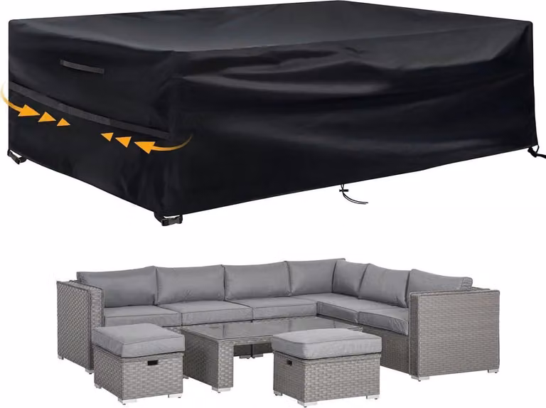 Copertura per mobili da giardino Copertura protettiva impermeabile anti-UV per esterni 280x204x106cm