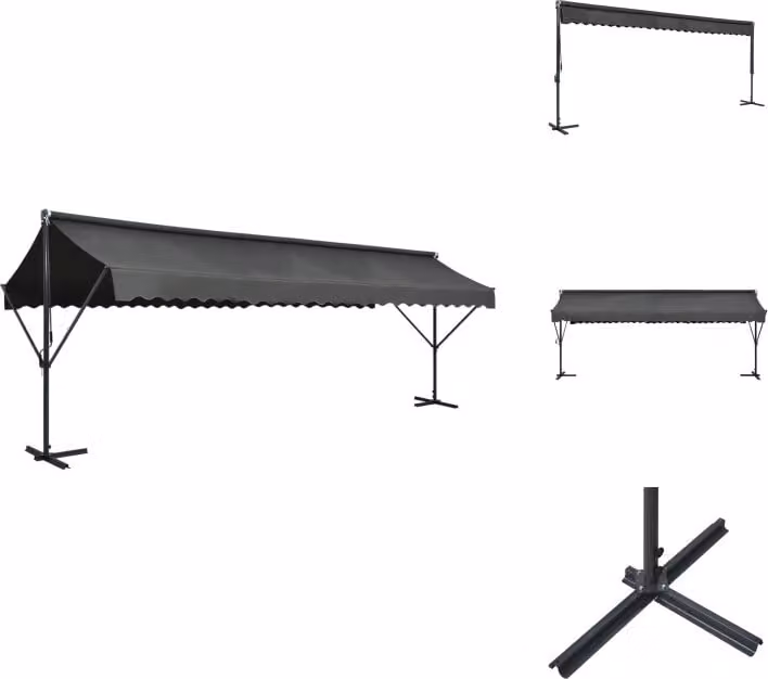 vidaXL Tenda da sole autoportante 600x300 cm antracite -  Ombrelloni e protezioni solari