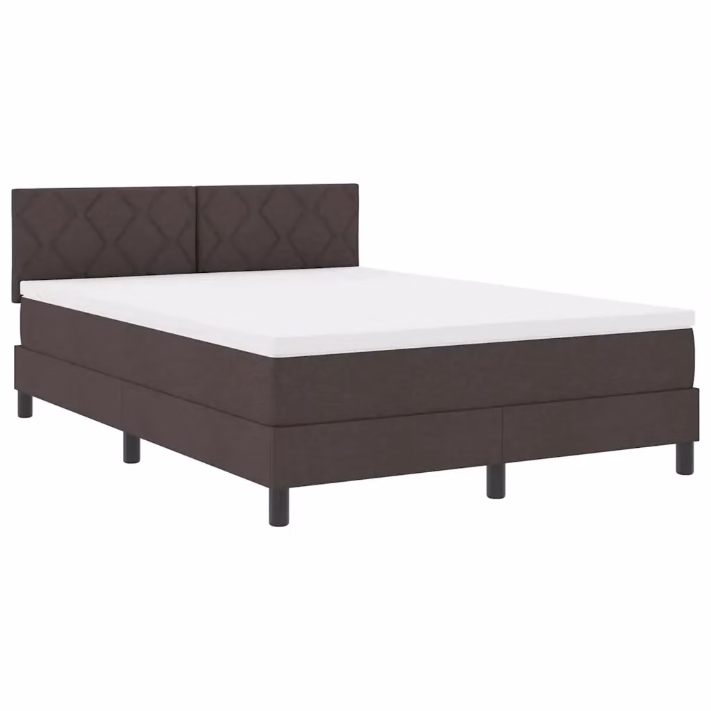 Letto a molle con testiera vidaXL in tessuto marrone con illuminazione sottostante e porta USB L/P/H: 203 x 160 x 88 cm – 2