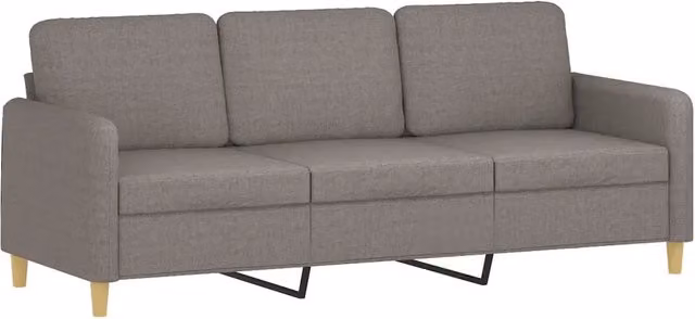 Divano | Divano da soggiorno | Sofa a 3 Posti Tortora 180 cm in Tessuto