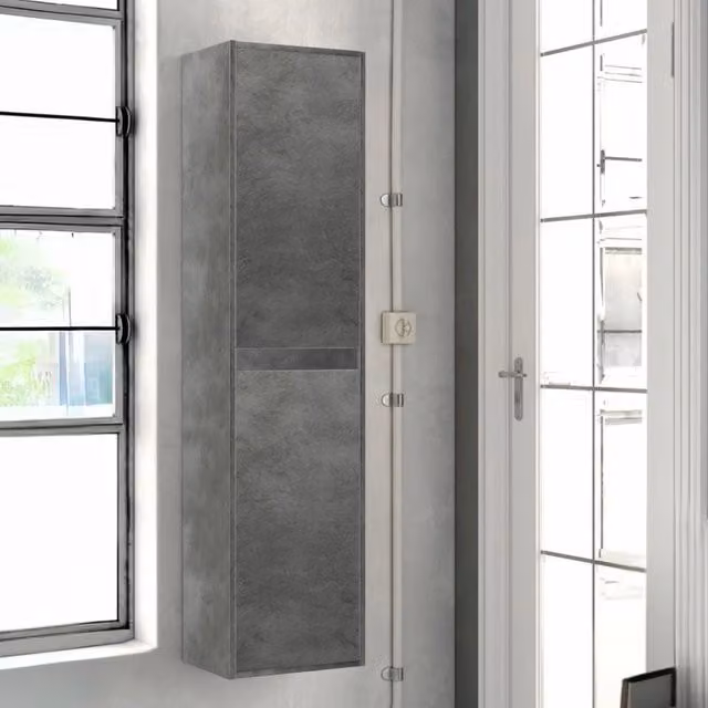 Colonna Bagno sospesa Bolton colore cemento 35x30.5x150H