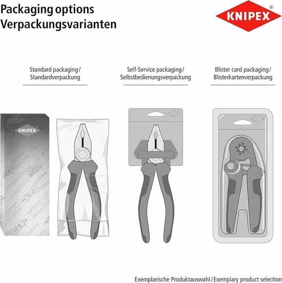 Pinza taglia cavi compatta Knipex con impugnatura sottile multi-componente, nero e grigio, 200 mm
