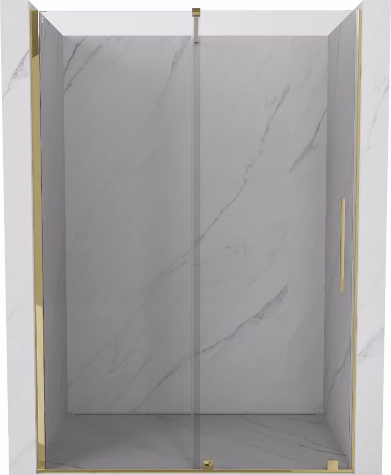 Mexen Velar porta doccia scorrevole 160 cm, trasparente, dorato - 871-160-000-01-50
