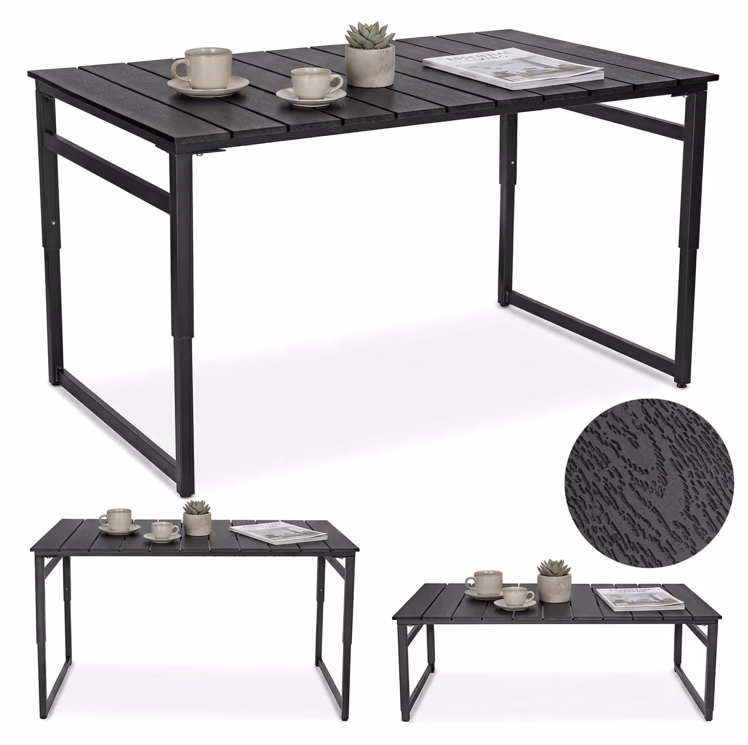 Tavolo da giardino, modello Aristo, 2 in 1, regolabile