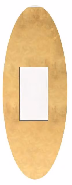 Plafoniera Contemporanea Pixart Metallo Foglia Oro Led 36W