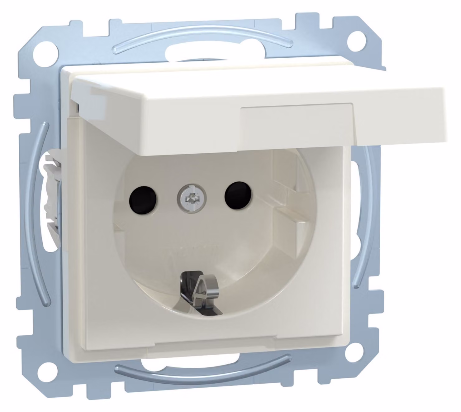 Merten SCHUKO presa di corrente pws/gl con coperchio incernierato IP44 MEG2414-0319