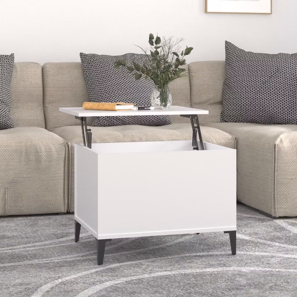Maison Exclusive - Tavolino bianco 60x44,5x45 cm Materiale ligneo
