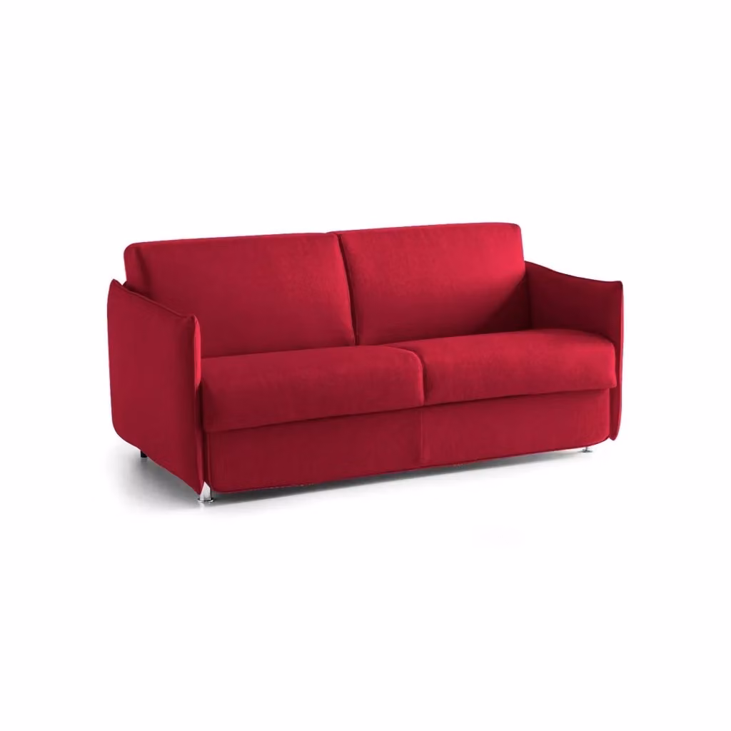 Divano Letto 3 Posti Gravere DMORA Made in Italy, Rosso, L: 200 cm, P: 95 cm – 2