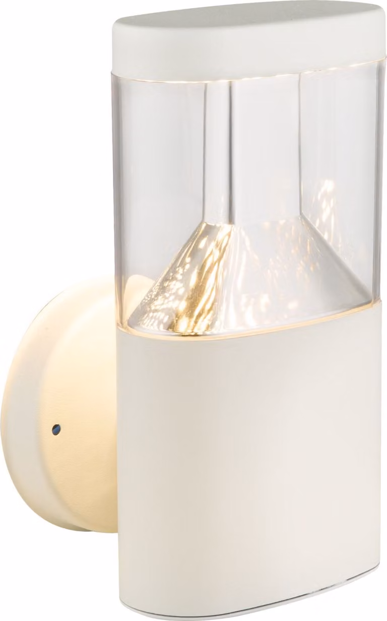 Applique LED, acciaio inox, bianco, H 23 cm