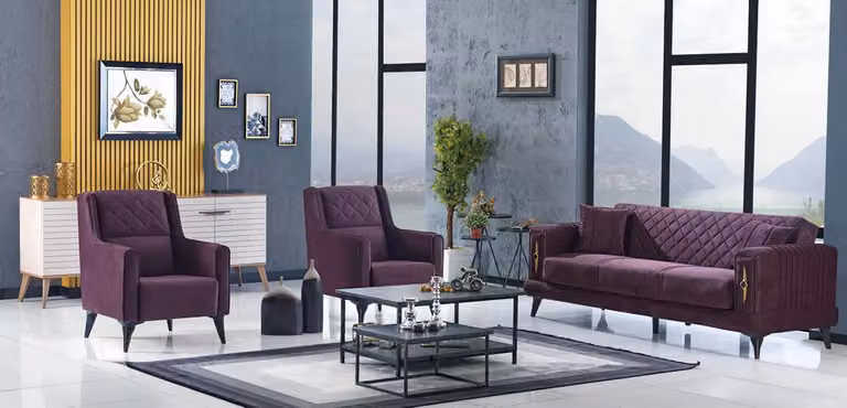 Sofagarnitur Wohnlandschaft Couch Sofa Sitzgruppe Sitzgarnitur Polstermöbel 3tlg