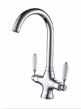 Rubinetto da cucina retrò in ottone nero argento cromo METIS LAUFERI
