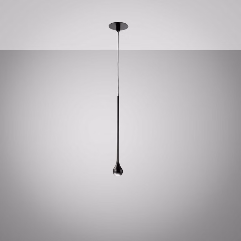 Lampada a Sospensione URSULA SP/I Nero - Sospensione ad Incasso Led 5W 3000K 255lm Fascio 24° Montatura in Alluminio IP20 - Gea Luce
